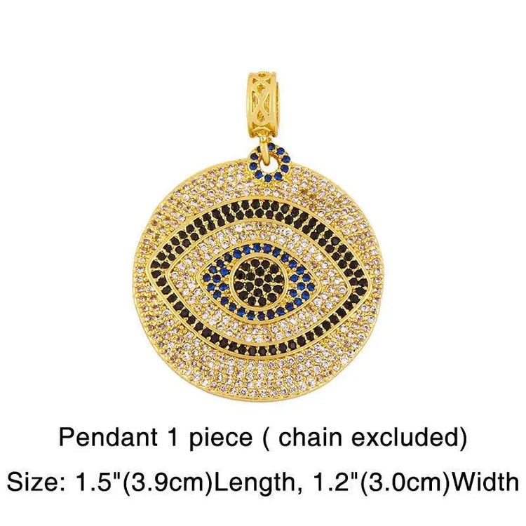 Colorful Zircon Hiphop Necklace - pluto essentials