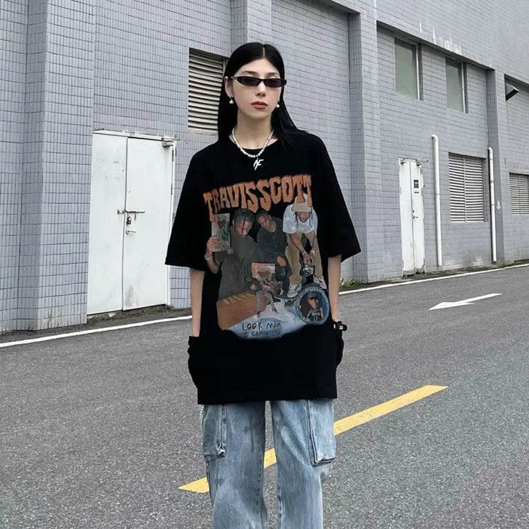 American Street Retro Oversize Fried Street Shirt Trend - pluto essentials