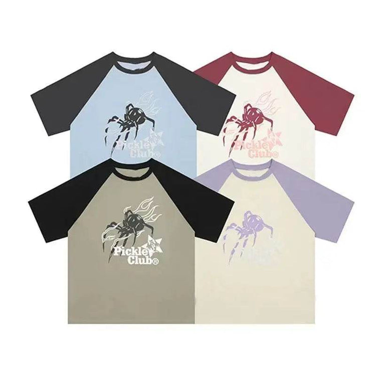 High Quality Harajuku Casual Hip Hop Female Vintage Oversized Street Retro Summer Letters T-shirts - pluto essentials