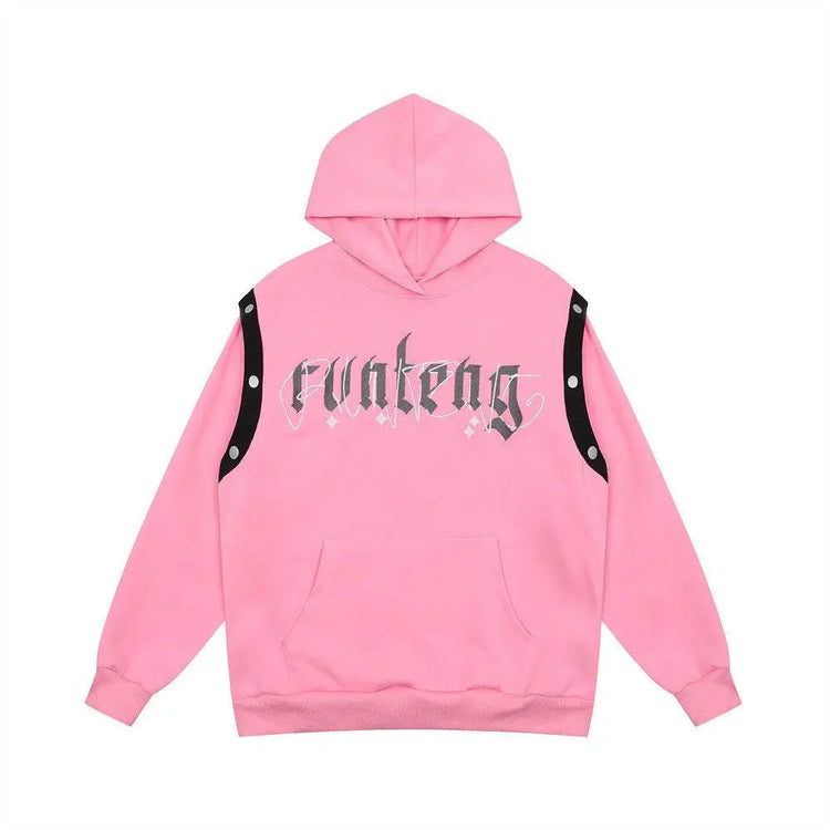 Fashion Letters Printed Hoodie Men - pluto essentials