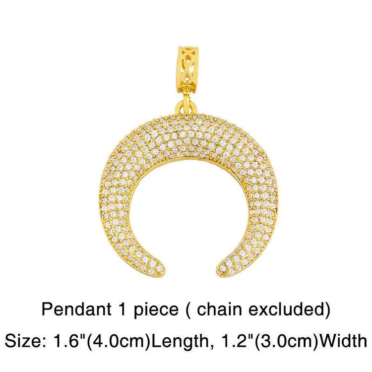 Colorful Zircon Hiphop Necklace - pluto essentials