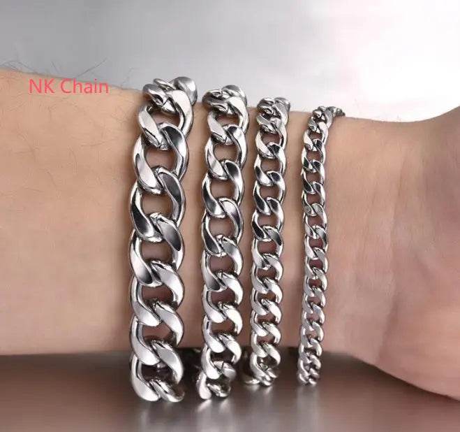 Stainless Steel Bracelet Hip Hop Men And Women Simple - pluto essentials