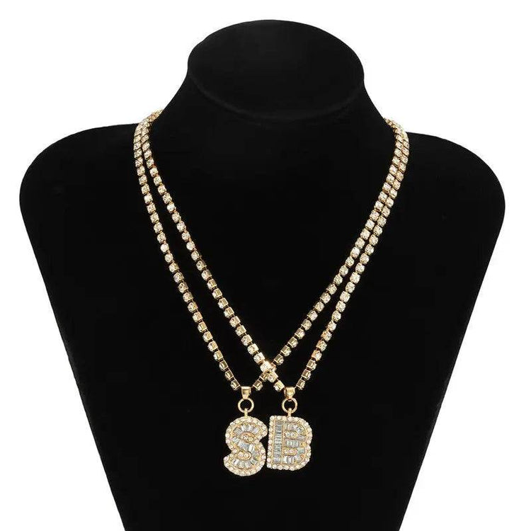 Hip-hop Hipster Diss Full Diamond Stacking Necklace Women - pluto essentials