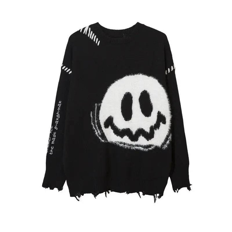 Street Tide High Street Sweater Slouchy Loose - pluto essentials