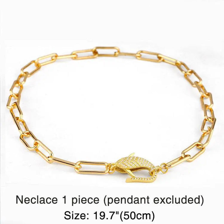 Colorful Zircon Hiphop Necklace - pluto essentials