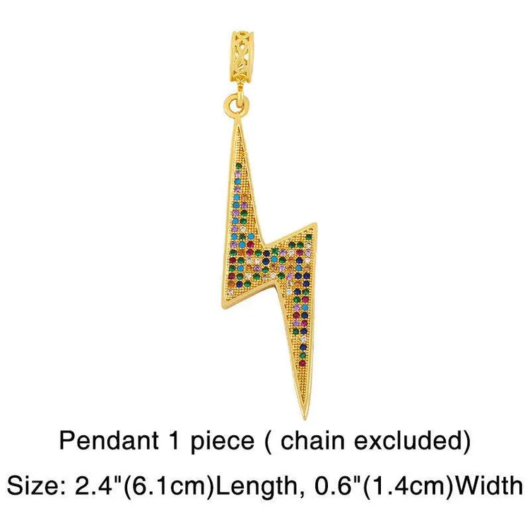Colorful Zircon Hiphop Necklace - pluto essentials