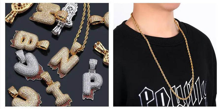 Letter Hip Hop Accessories Pendant - pluto essentials
