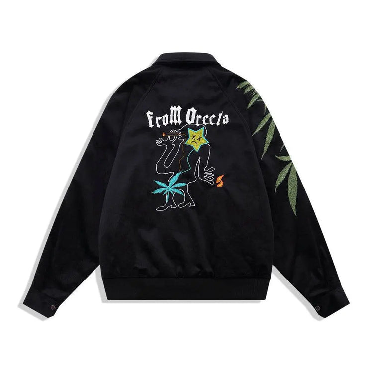 American Hiphop Trend Loose Collar Baseball Uniform - pluto essentials