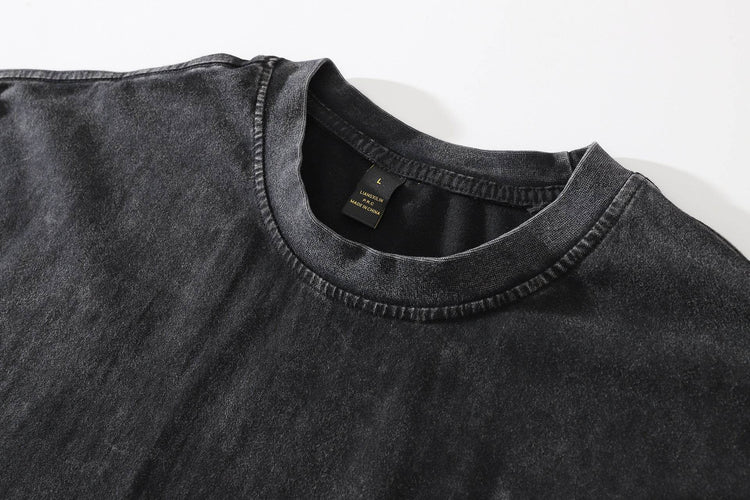 American Hiphop Cartoon Vintage Print Half Sleeve T-shirt Men - pluto essentials