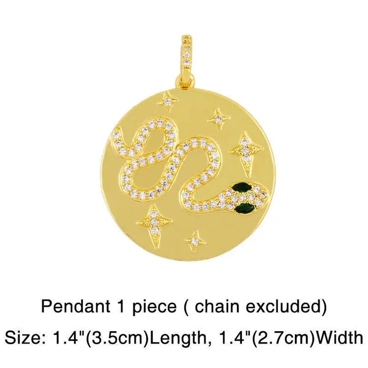 Colorful Zircon Hiphop Necklace - pluto essentials