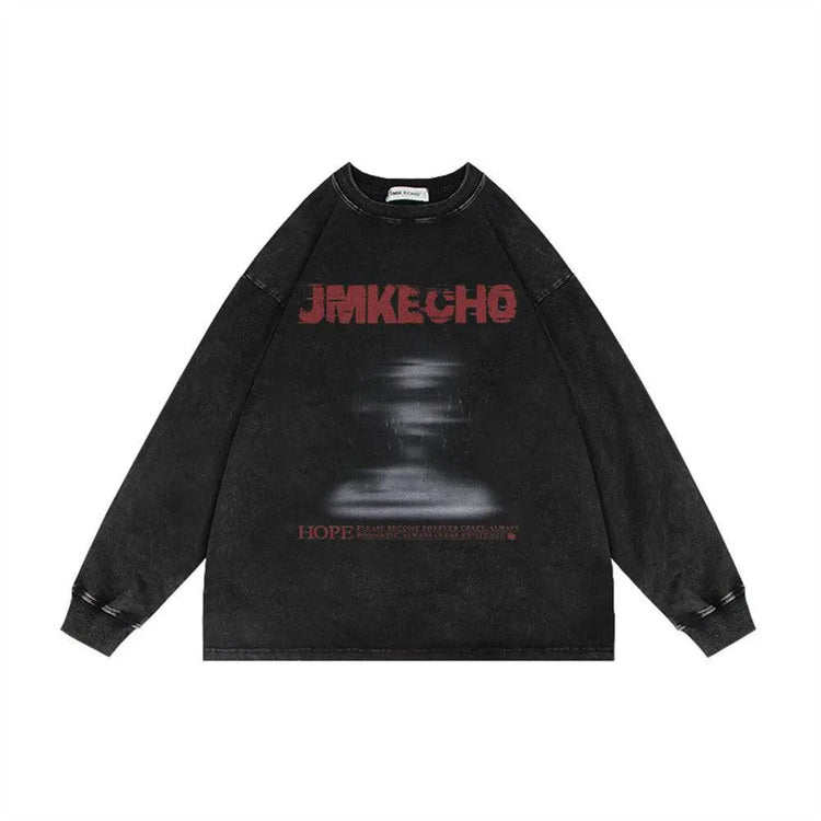 Fashion Printed Loose Sweatshirt Men - pluto essentials