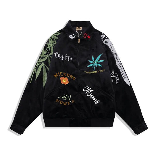 American Hiphop Trend Loose Collar Baseball Uniform - pluto essentials