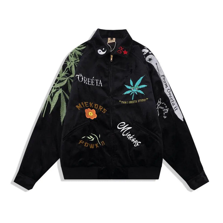 American Hiphop Trend Loose Collar Baseball Uniform - pluto essentials