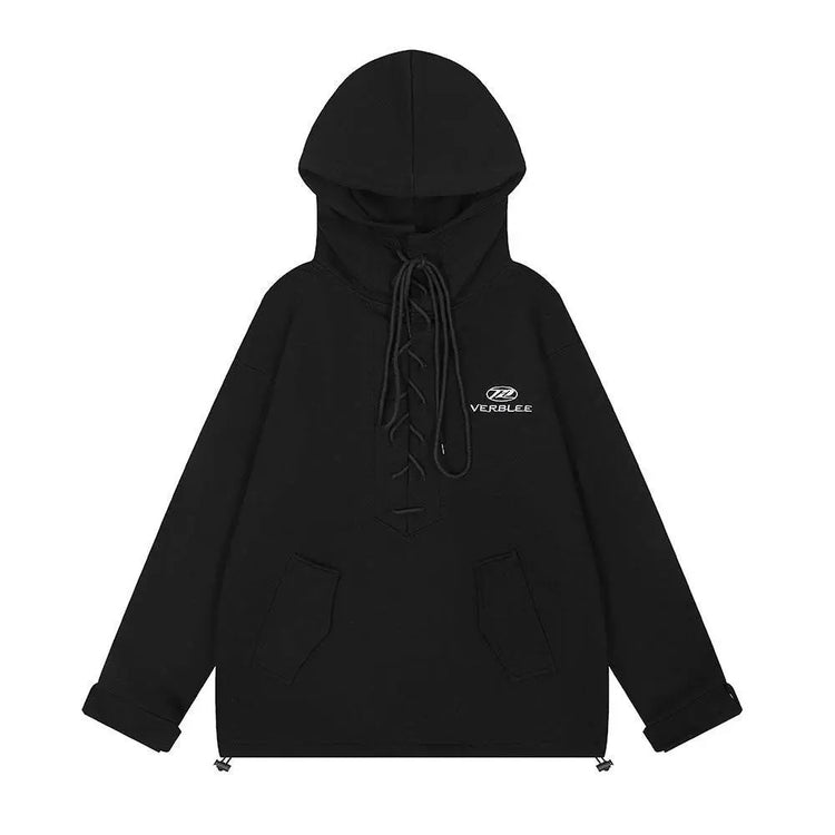 Drawstring Lace Hooded Sweater Men - pluto essentials