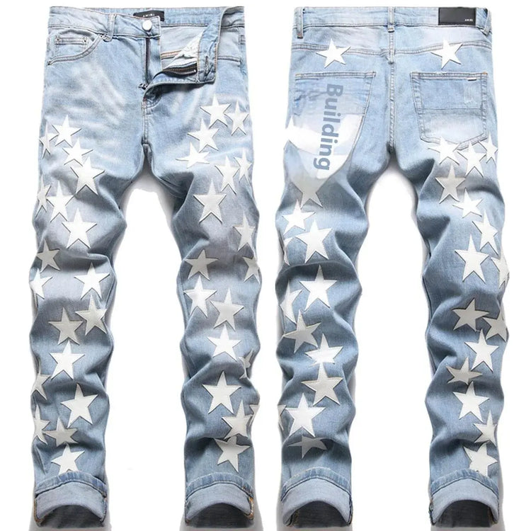 Five-Pointed Star ripped jeans - pluto essentials