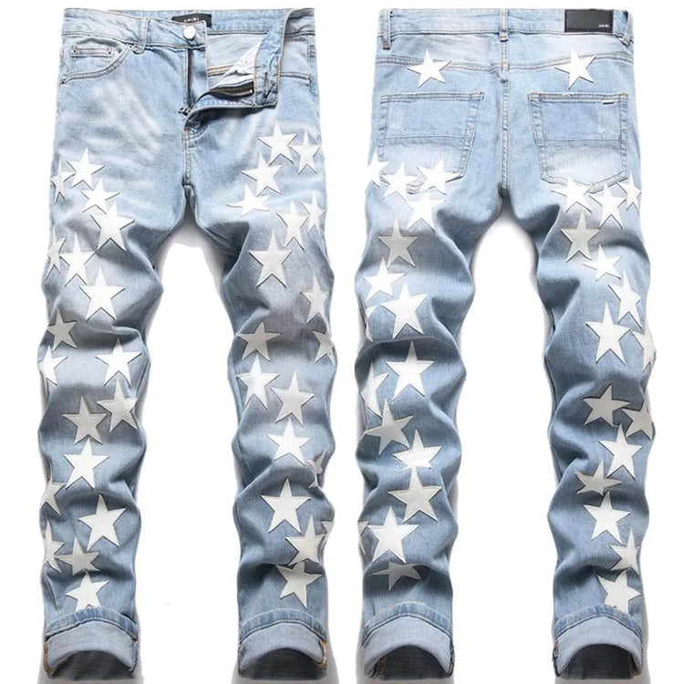 Five-Pointed Star ripped jeans - pluto essentials
