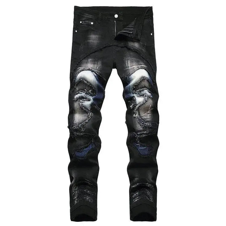 custom ripped denim jeans - pluto essentials