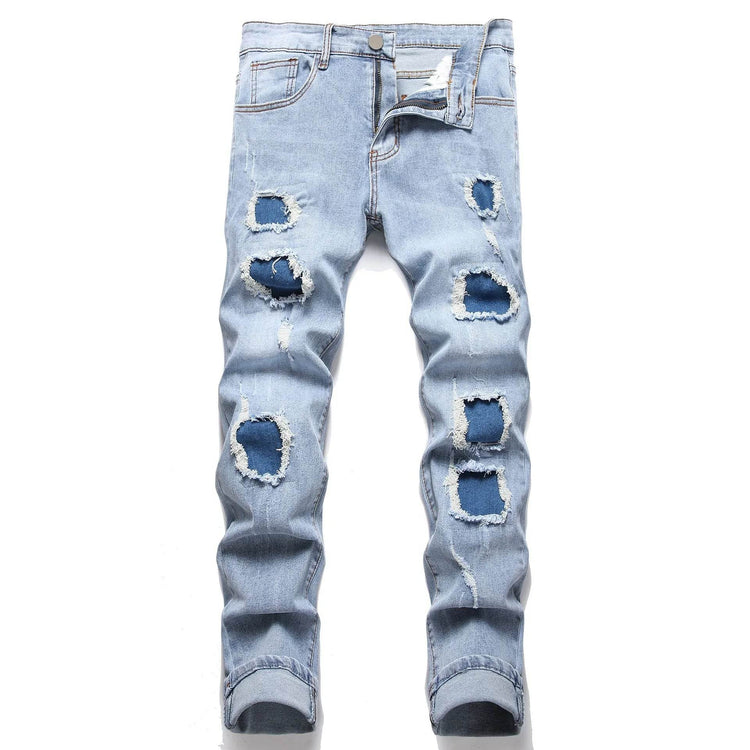 Denim American Slim Fit ripped jeans - pluto essentials