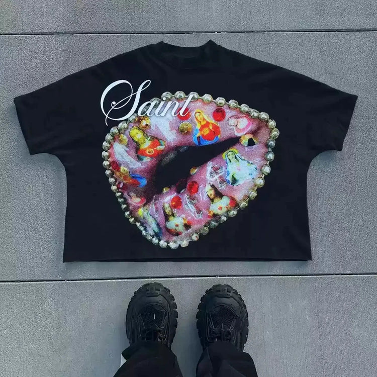 y2k "SAINT" t-shirt - pluto essentials