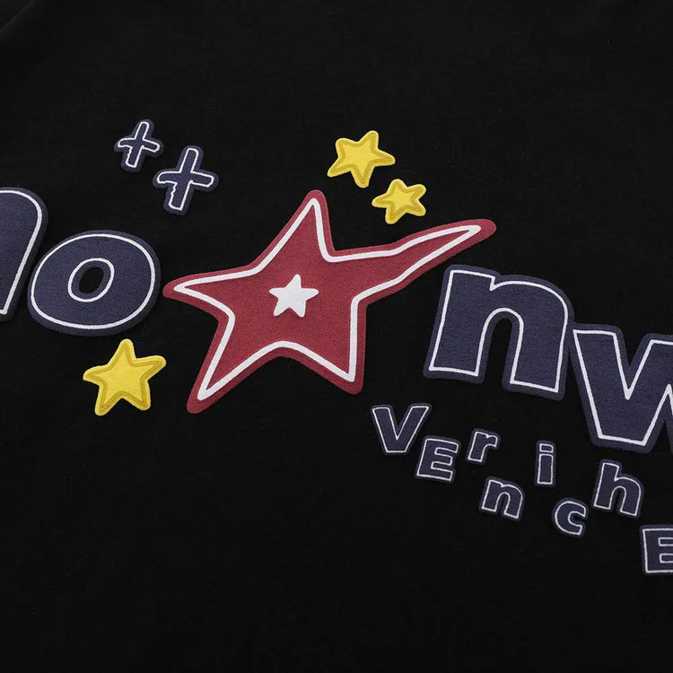 Letter XINGX Printed Short Sleeve Men Clothing Summer Casual - pluto essentials