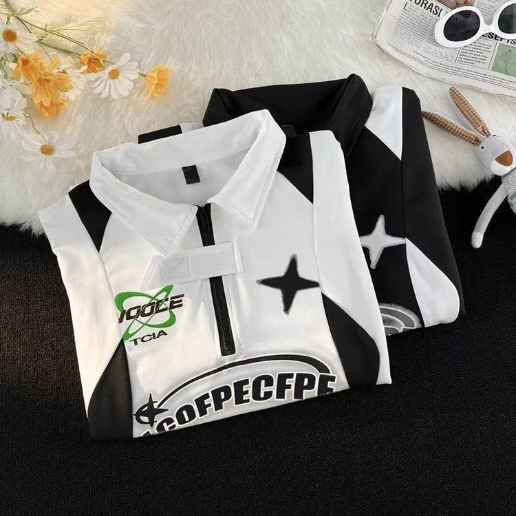 American Retro Printed Sweater For Men - pluto essentials