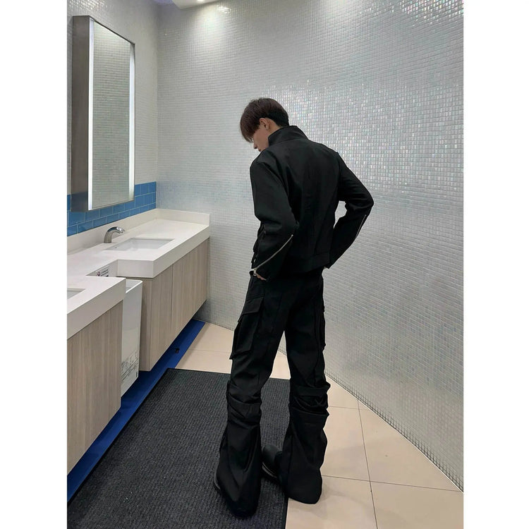 Essential Black Cargo Trousers - pluto essentials