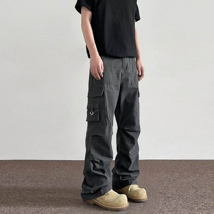 American Retro Washed Distressed Overalls Men - pluto essentials