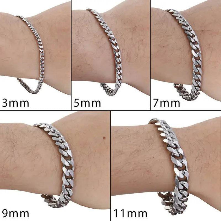 Stainless Steel Bracelet Hip Hop Men And Women Simple - pluto essentials
