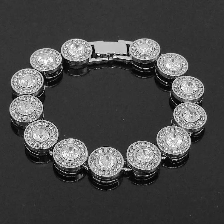 Double Gold Chain Full Diamond Hip Hop Rap Hip Hop Necklace - pluto essentials