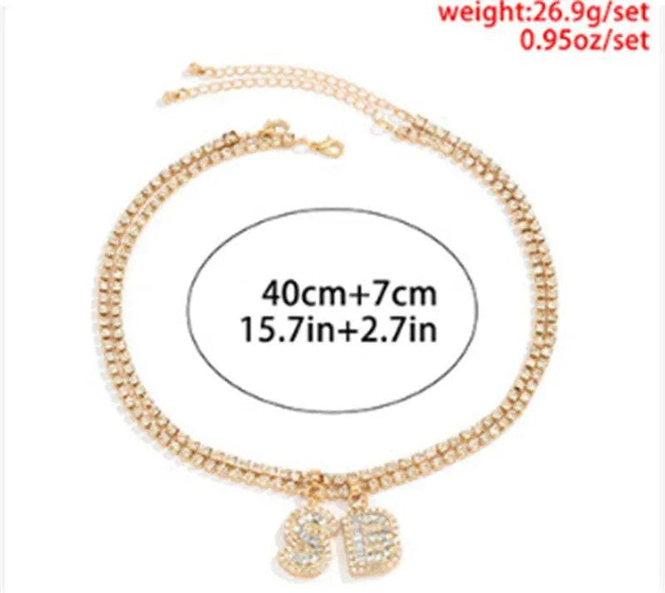 Hip-hop Hipster Diss Full Diamond Stacking Necklace Women - pluto essentials