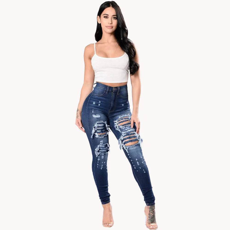 Ripped Jeans For Women Skinny Pants - pluto essentials