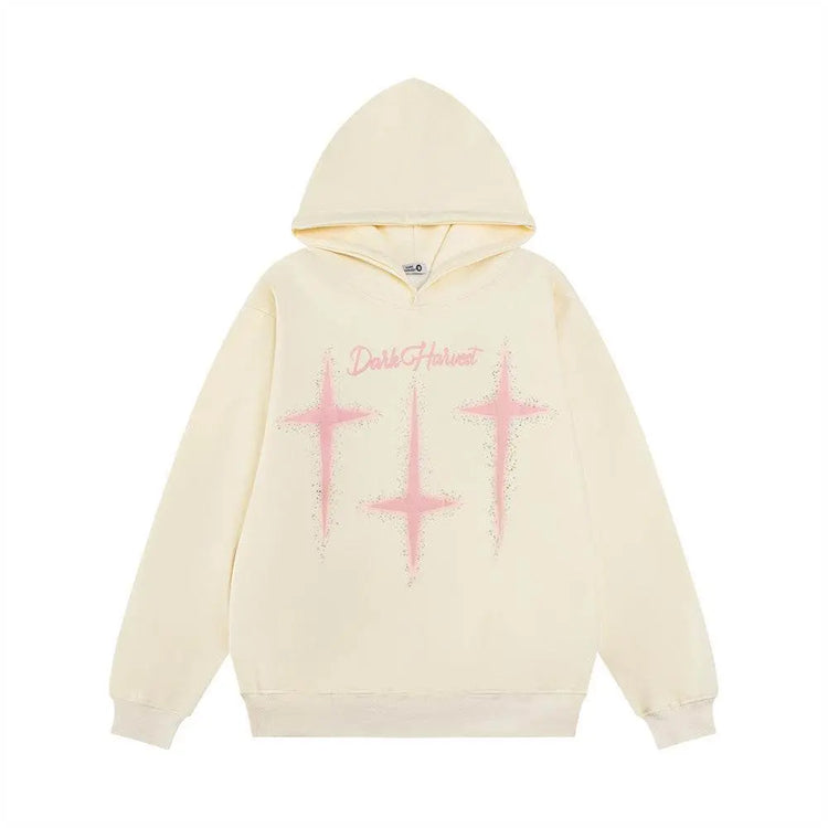 Printed Rhinestones Hooded Sweater For Men - pluto essentials