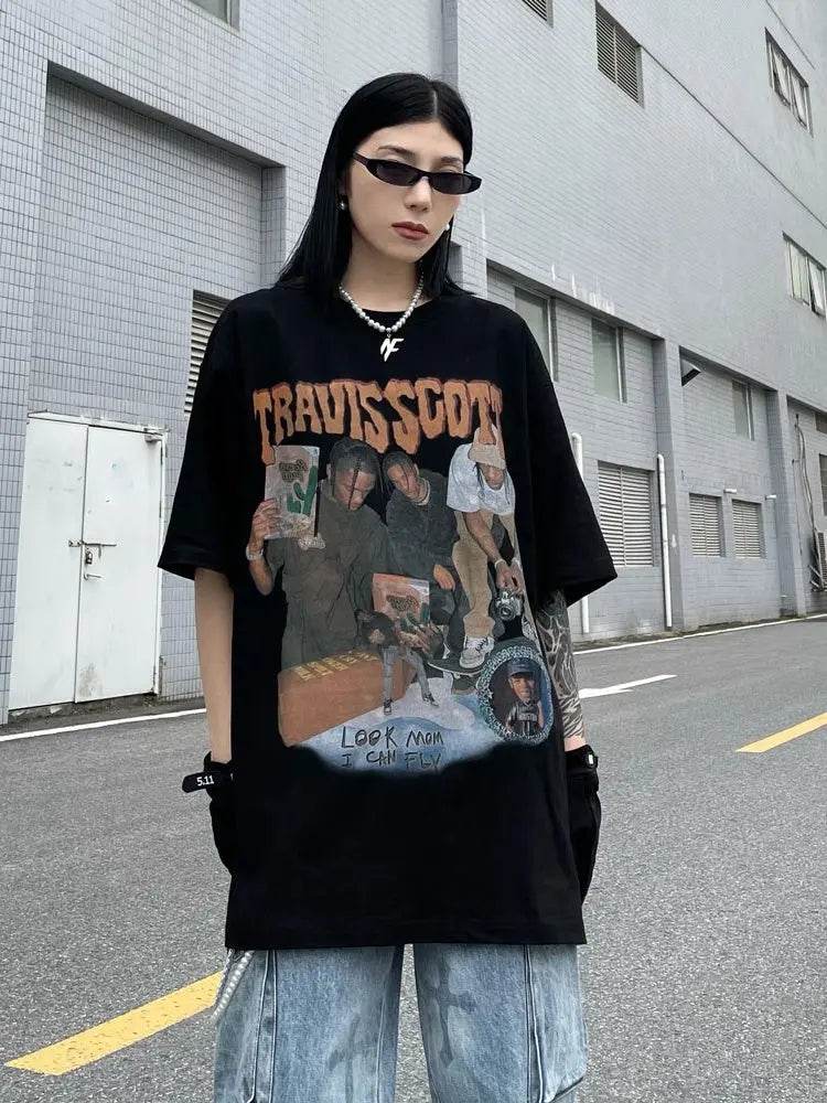 American Street Retro Oversize Fried Street Shirt Trend - pluto essentials