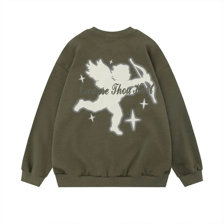 Fashion Cupid Printed Sweater Men - pluto essentials 