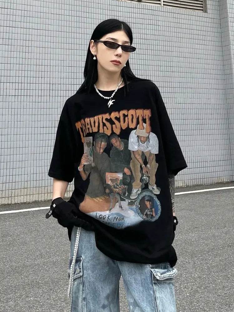 American Street Retro Oversize Fried Street Shirt Trend - pluto essentials 