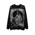 Street Hip-hop Ripped Hole Oversized Pullover Sweater - pluto essentials 