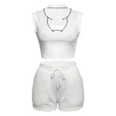 Personality Street Trendy Street Style Solid Color Sleeveless Suit - pluto essentials 