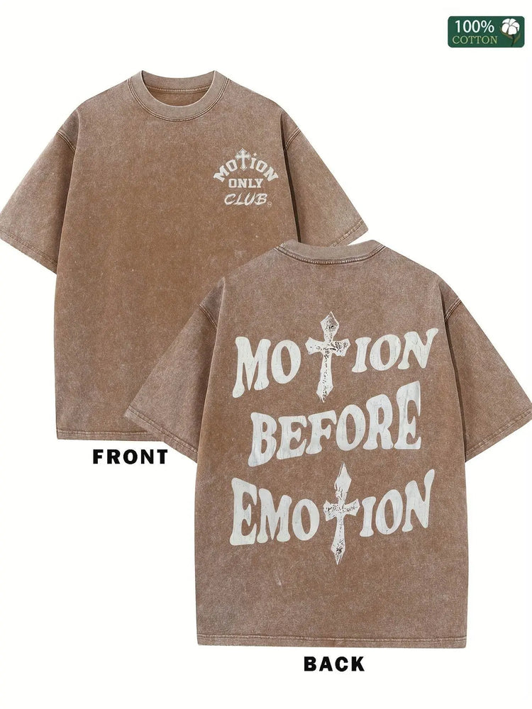 motion before emotion custom t-shirt - pluto essentials 