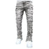 Men Trousers Individual Patched Pants Long Tight Fit Stacked Jeans For Mens Clothing - pluto essentials 