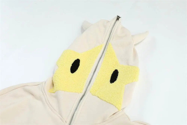 Masked Zipper Hooded Sweater For Men - pluto essentials 