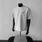 Shoulder Short Sleeve Men Clothing Summer Pu Handsome Heavy - pluto essentials 