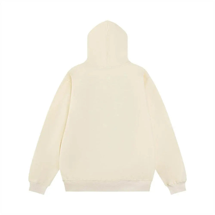 Printed Rhinestones Hooded Sweater For Men - pluto essentials 