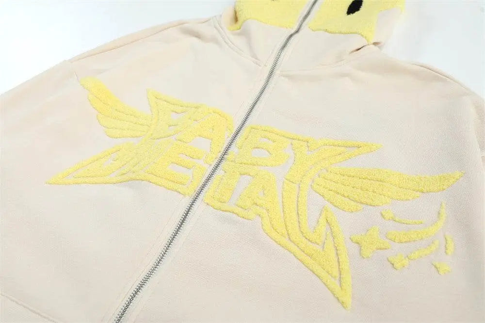 Masked Zipper Hooded Sweater For Men - pluto essentials 