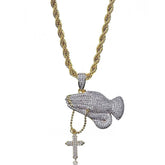 Zircon Hip Hop Necklace - pluto essentials 