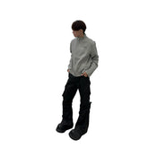 Essential Black Cargo Trousers - pluto essentials 