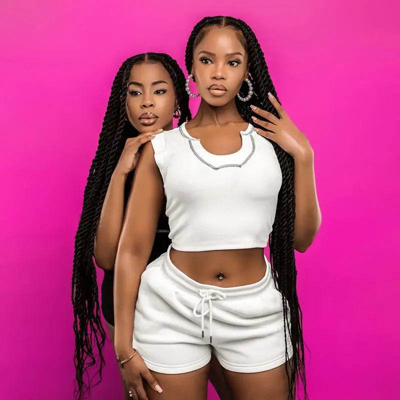 Personality Street Trendy Street Style Solid Color Sleeveless Suit - pluto essentials 