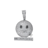 Cartoon Expression Zipper Shut Up Personality Trendy Hip Hop Jewelry - pluto essentials 