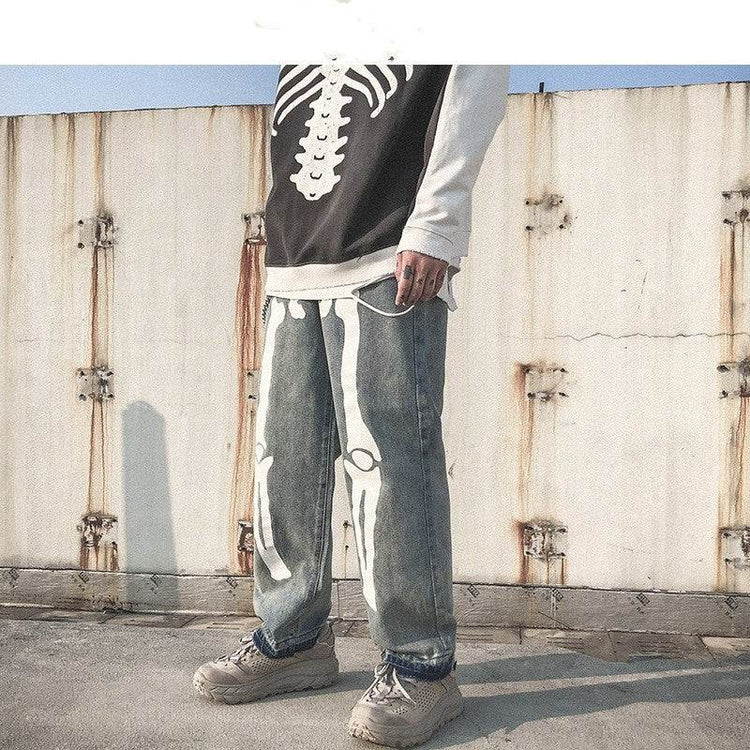 Mens Streetwear Hip Hop Harem Pants High Wasit Denim Pants - pluto essentials 