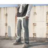Mens Streetwear Hip Hop Harem Pants High Wasit Denim Pants - pluto essentials 