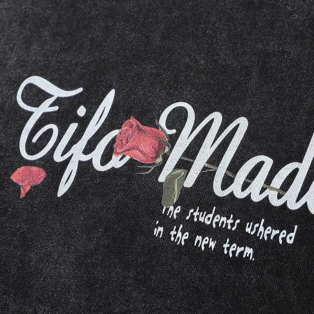 Fashion Brand Fried Street Rose Long Sleeve Men&